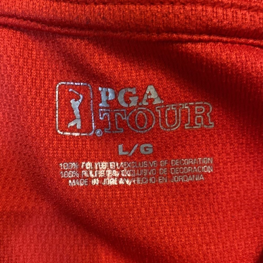 Pga Tour Red Large Mens Polo - Picture 4 of 10